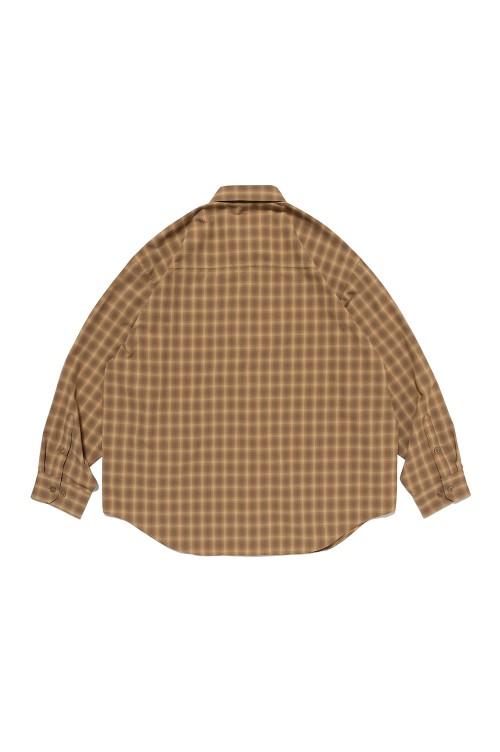 TXT 01 LS / POLY. BROADCLOGH TEXTILE. OF / BROWN (261TQDT-SHM01