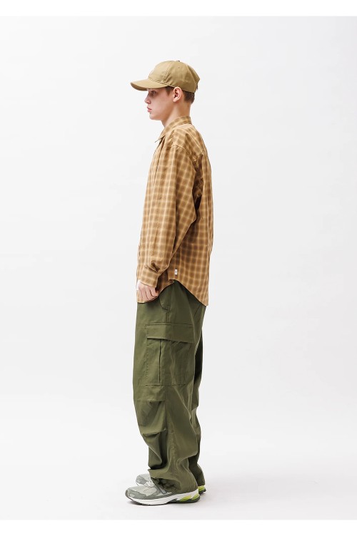 TXT 01 LS / POLY. BROADCLOGH TEXTILE. OF / BROWN (261TQDT-SHM01