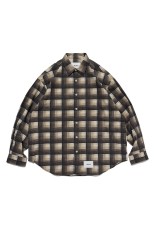 TXT 01 LS / POLY. BROADCLOGH TEXTILE. OF / BROWN (261TQDT-SHM01