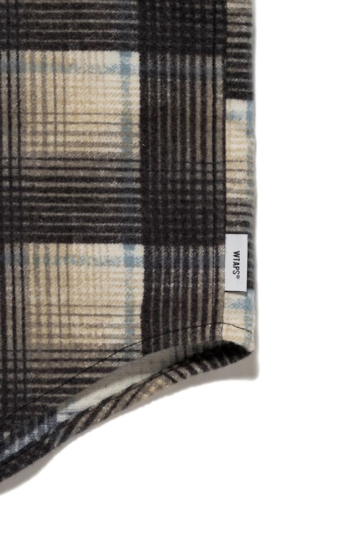 TXT 02 LS / COTTON. FLANNEL. TEXTILE. OF / BLACK (261TQDT-SHM02