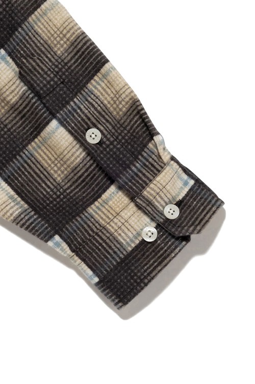 TXT 02 LS / COTTON. FLANNEL. TEXTILE. OF / BLACK (261TQDT-SHM02