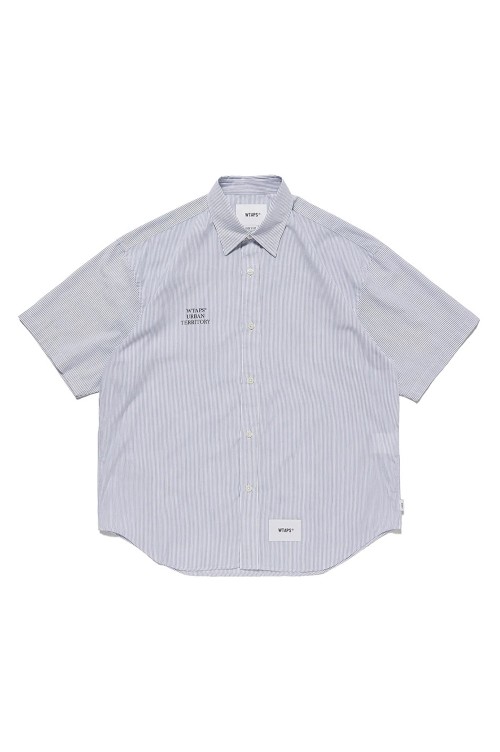 TXT 01 SS / CTPL. BROADCLOTH. TEXTILE / BLUE (261TQDT-SHM05