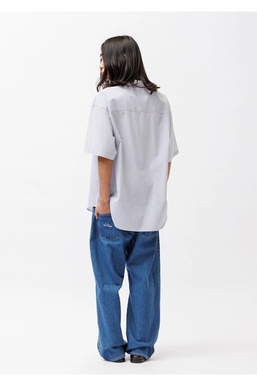 TXT 01 SS / CTPL. BROADCLOTH. TEXTILE / BLUE (261TQDT-SHM05