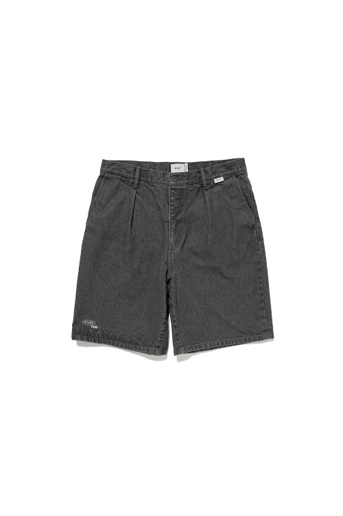 BLUES STRAIGHT SHORTS / COTTON. DENIM / BLACK (261WVDT-PTM08