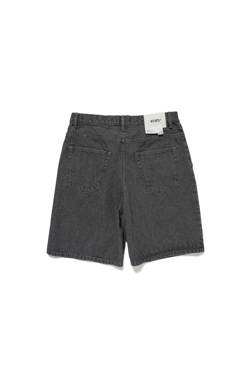 BLUES STRAIGHT SHORTS / COTTON. DENIM / BLACK (261WVDT-PTM08