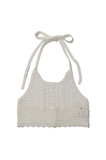 Crochet Knit Bustier -WHITE (12610526)