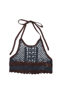 Crochet Knit Bustier -NAVY (12610526)