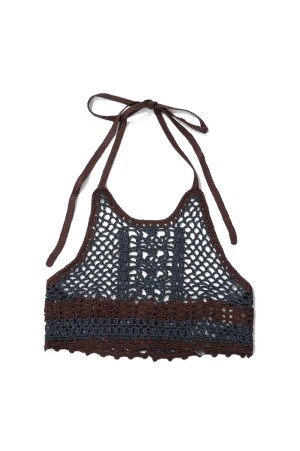 Crochet Knit Bustier -WHITE (12610526)