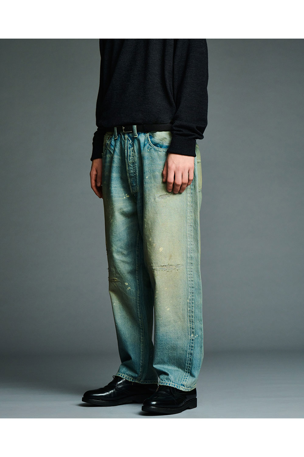 No.37 Washed Wide Denim Pants - BLEACH (26AAP-04-22) | セレクト