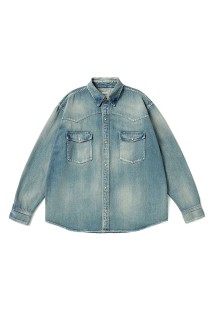 Vintage Western Denim Shirts - INDIGO (26AAP-02-19)