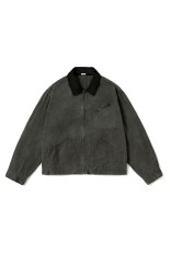 Vintage Black Chambray Work Jacket - GRAY (26AAP-01-60)