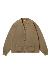 Vintage Sweat Cardigan - MOCHA (26AAP-05-14)