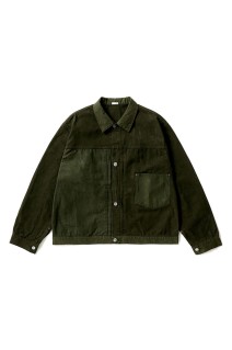 Vintage Cotton Silk Oiled Tent Cloth 1st Type Jacket - OLIVE (26AAP-01-46)