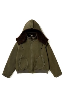 Vintage WW2 US Navy Deck Hooded Jacket - OLIVE (26AAP-01-67)