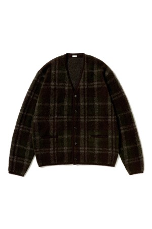 Brushed Cashmere Middle Gauge Cardigan - BROWN (26AAP-03-22)