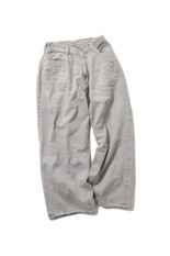 RECYCLED WASTE SUVIN COTTON YARI 11.50z. DENIM SPOCKET WIDE PANT'S VINTAGE WASHED - GRAY (GL42621H)