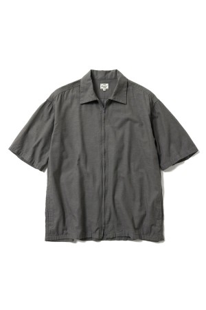 VAT DYE CHAMBRAY SAS ZIP SHIRTS - GRAY (GL39650)