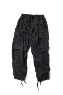 SELVEDGE OXFORD EASY CARGO PANTS - BLACK (GL42619)