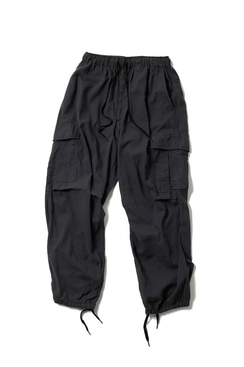 SELVEDGE OXFORD EASY CARGO PANTS - BLACK (GL42619) | セレクト