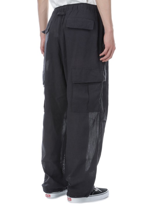 SELVEDGE OXFORD EASY CARGO PANTS - BLACK (GL42619) | セレクト