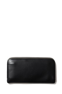 Framed Leather Long Wallet - BLACK (SILVER) (MSA-LW-BLK)