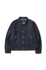 12.5oz Denim Zip Up Hooded Jacket - Black Fade (CTE-25A206