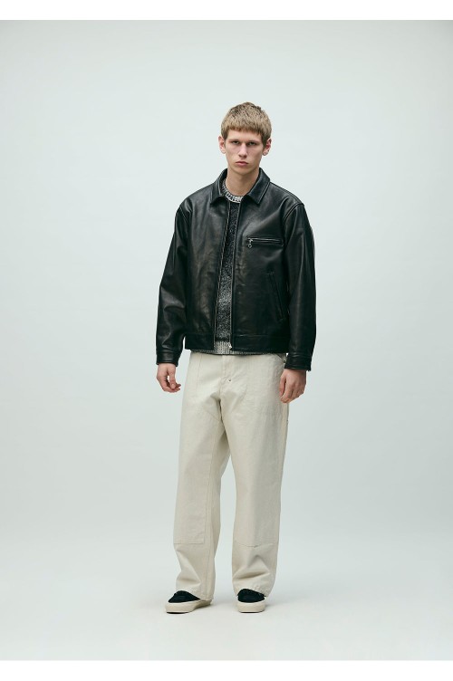 LEATHER SPORTS JACKET / BLACK (261SZNH-JKM01) | セレクトショップ