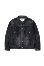 WASHED LW DENIM COVERALL JACKET / INDIGO (251SPNH-JKM02