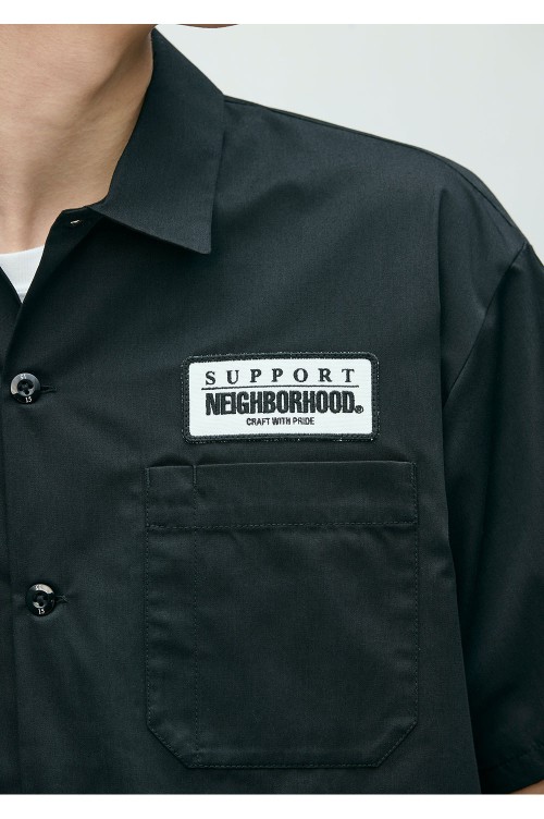 NEIGHBORHOOD メッシュシャツ ブラック M 94番 NEIGHBORHOOD メッシュ
