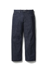 BLEACHED DENIM WIDE-LEG BUGGY PANTS - BLACK (YK25SS0929P-B