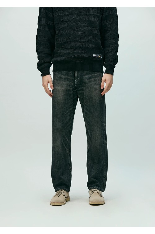 WASHED DENIM DP BASIC PANTS / BLACK (261XBNH-PTM05) | セレクト