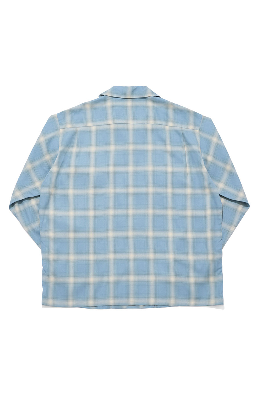 OMBRE CHECK LONG SLEEVE SHIRT / SAXE (SQ-26SS-SH-02) | セレクト