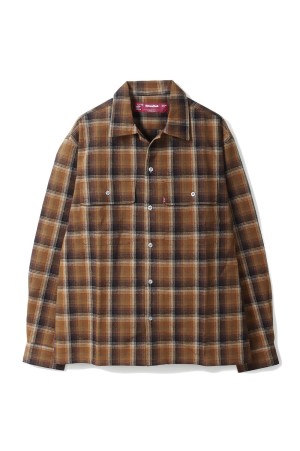 Flannel Check L/S Shirt / BROWN (HS-010426)