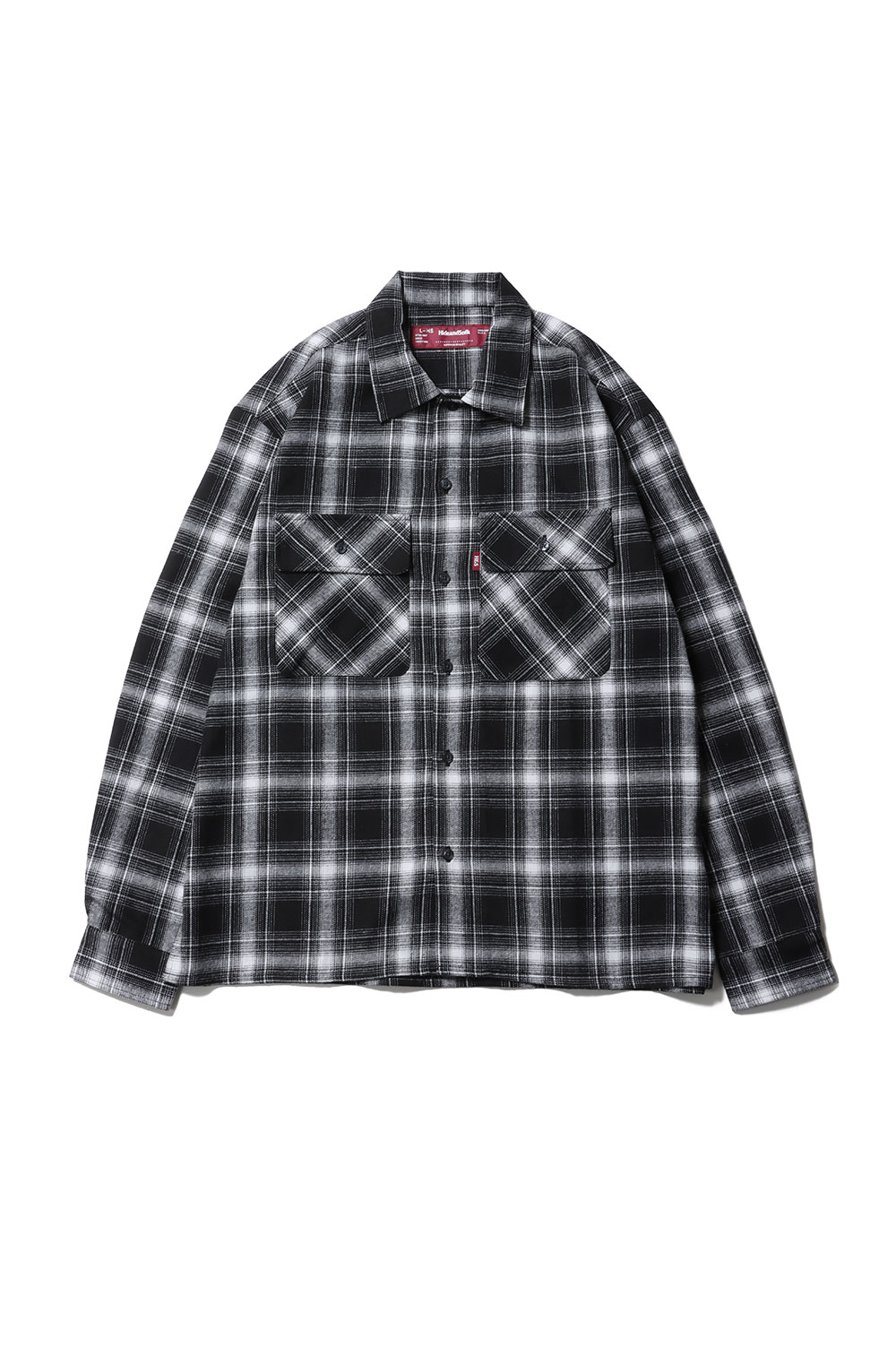 Ombre Check L/S Shirt(26ss) / BLACK (HS-020526) | セレクトショップ