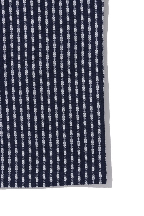 PIER OPEN COLLAR TEXTILE SS SHIRT - NAVY (261CPDS-SHM06