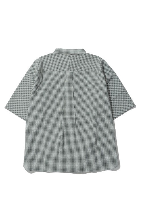 VOIL PULLOVER PLAID SS SHIRT - GREEN (261TQDS-SHM07) | セレクト