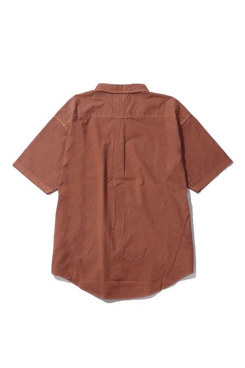 KENNEDY'S OXFORD SS SHIRT PIGMENT DYE - ORANGE (261WVDS-SHM07