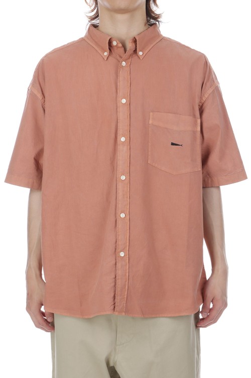 KENNEDY'S OXFORD SS SHIRT PIGMENT DYE - ORANGE (261WVDS-SHM07