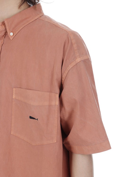 KENNEDY'S OXFORD SS SHIRT PIGMENT DYE - ORANGE (261WVDS-SHM07