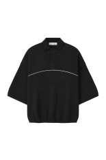ACTIVE TRACE 3/4 SLEEVE MODERN POLO SWEATSHIRT - VINTAGE BLACK (192SP264301F)