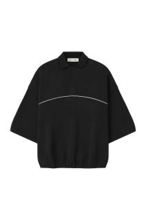 ACTIVE TRACE 3/4 SLEEVE MODERN POLO SWEATSHIRT - VINTAGE BLACK (192SP264301F)