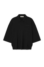 SIGNATURE 3/4 SLEEVE 90'S KNIT POLO - VINTAGE BLACK (192SP266961F)