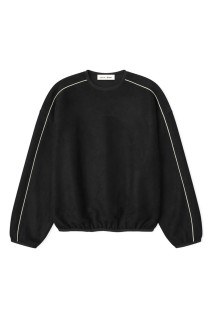 SIGNTATURE MODERN CREWNECK SWEATSHIRT W/PIPING - VINTAGE BLACK (192SP266751F)