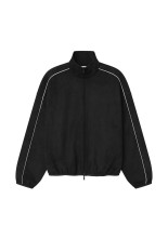 Suede Fleece Signature Modern Track Jacket - VINTAGE BLACK (192SP266941F)
