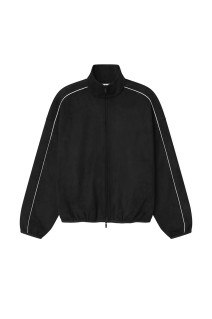 Suede Fleece Signature Modern Track Jacket - VINTAGE BLACK (192SP266941F)