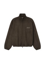 Suede Fleece Signature Modern Track Jacket W/ Piping - BROWN (192SP266942F)