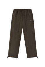 Suede Fleece Signature Relaxed Pant - BROWN (130SP262122F)