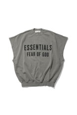 RELAXED FLEECE CUTOFF SWEATSHIRT - WASHED SEAL (RW00293)