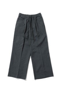 PLEAT FRONT DRAWSTRING PANT - IRON GREY (RW00304)