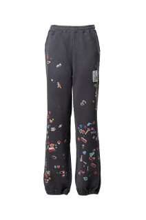 KIDS STICKER PANTS - BLACK (K16PT733)